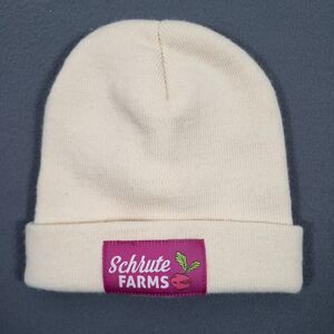 The Office Schrute Farms Beets Beanie Dwight Pink Patch Hat Dunder Mifflin